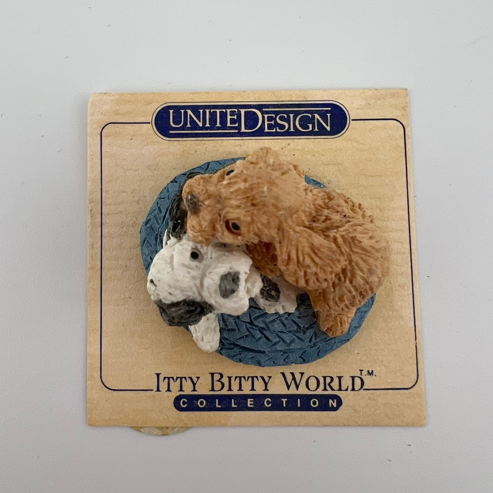 United Design Itty Bitty Critters Puppies Playing Dog Figurine Carded